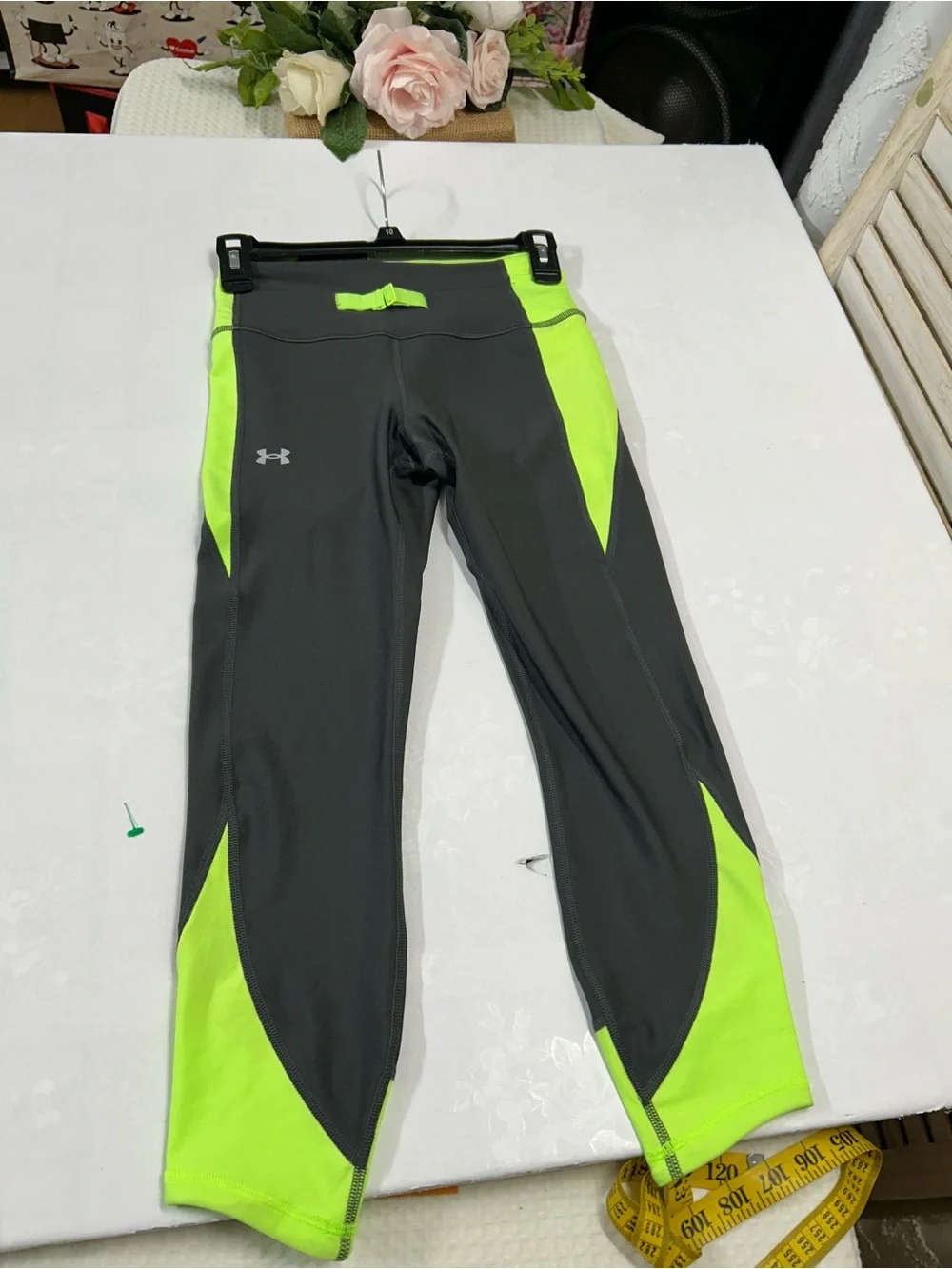 Under Armour Black & Neon Green Women’s Athletic Leggings